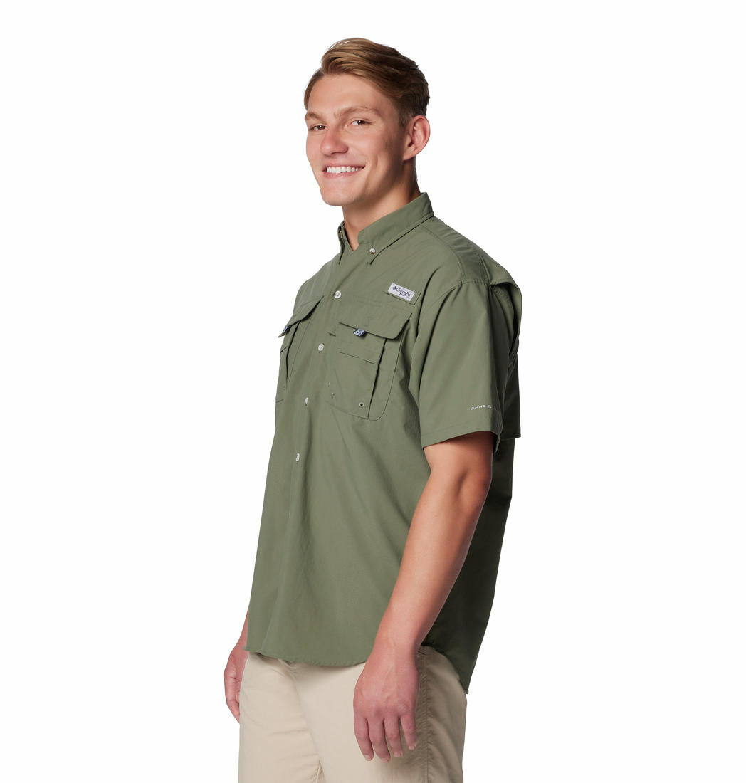Columbia Mens Green Bahama II Short Sleeve Shirt