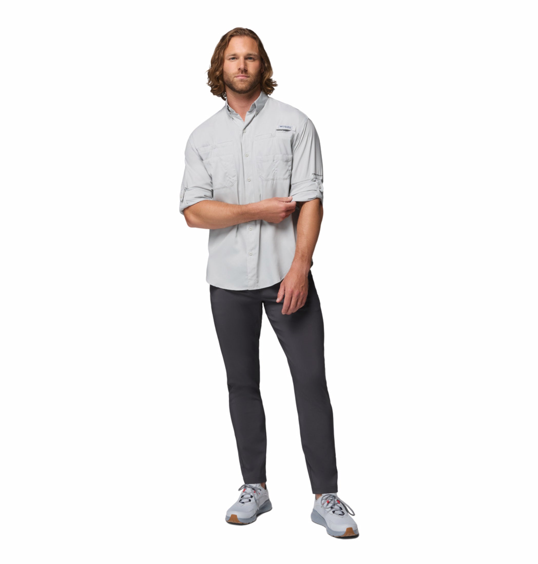 men black omni shade tamiami ii long sleeve shirt plus size