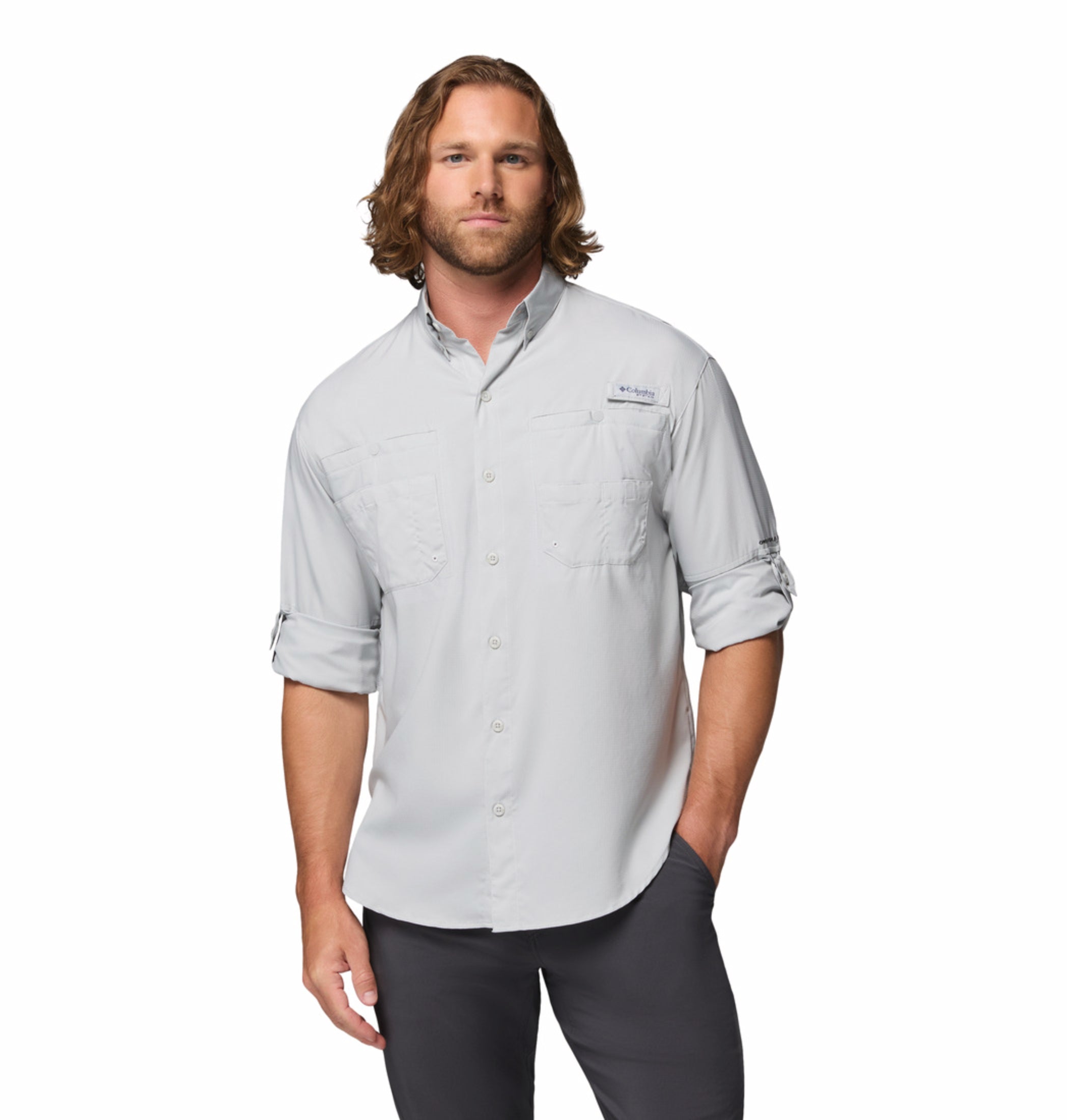 men black omni shade tamiami ii long sleeve shirt plus size
