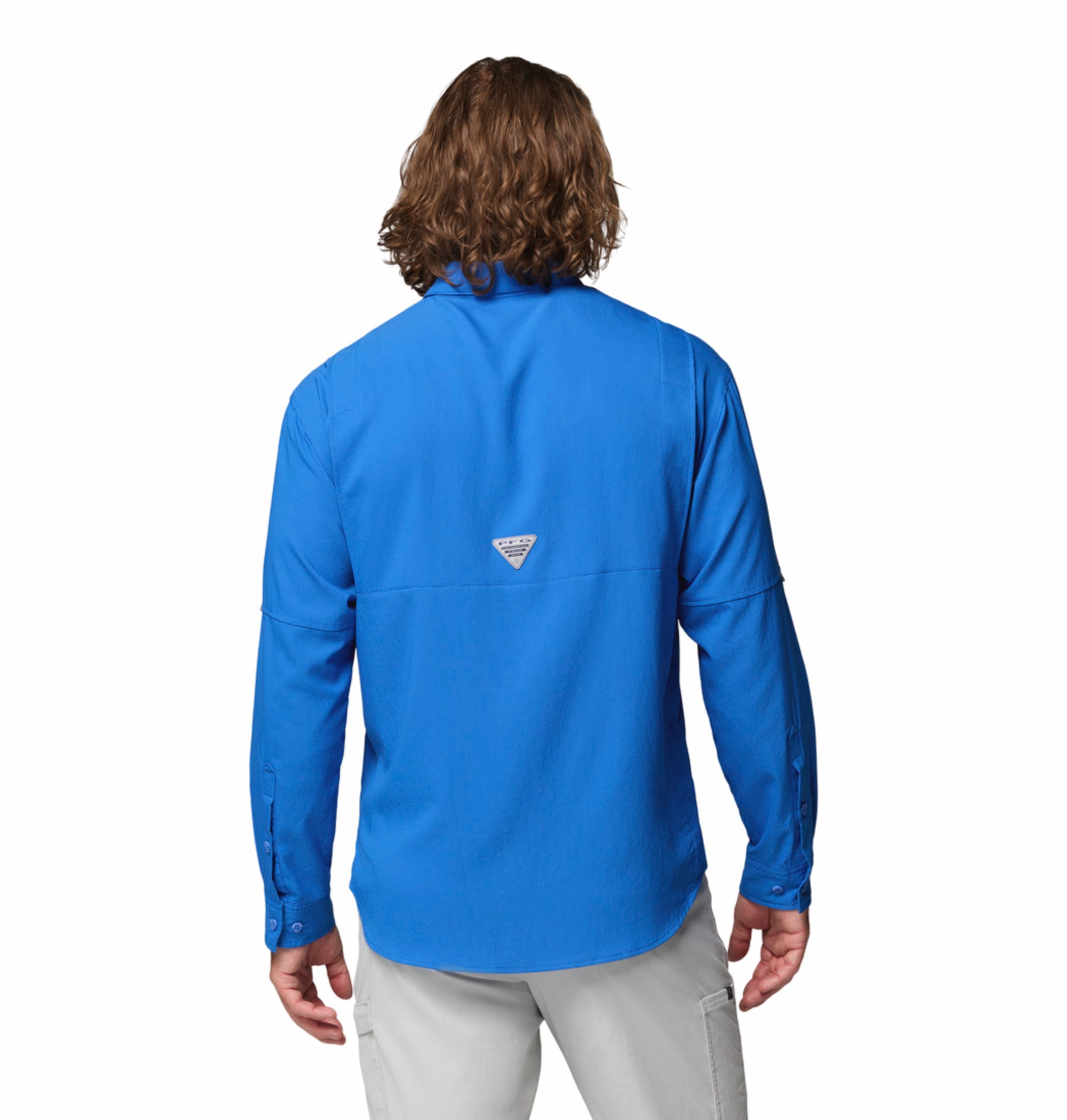 men blue omni shade tamiami ii long sleeve shirt plus size