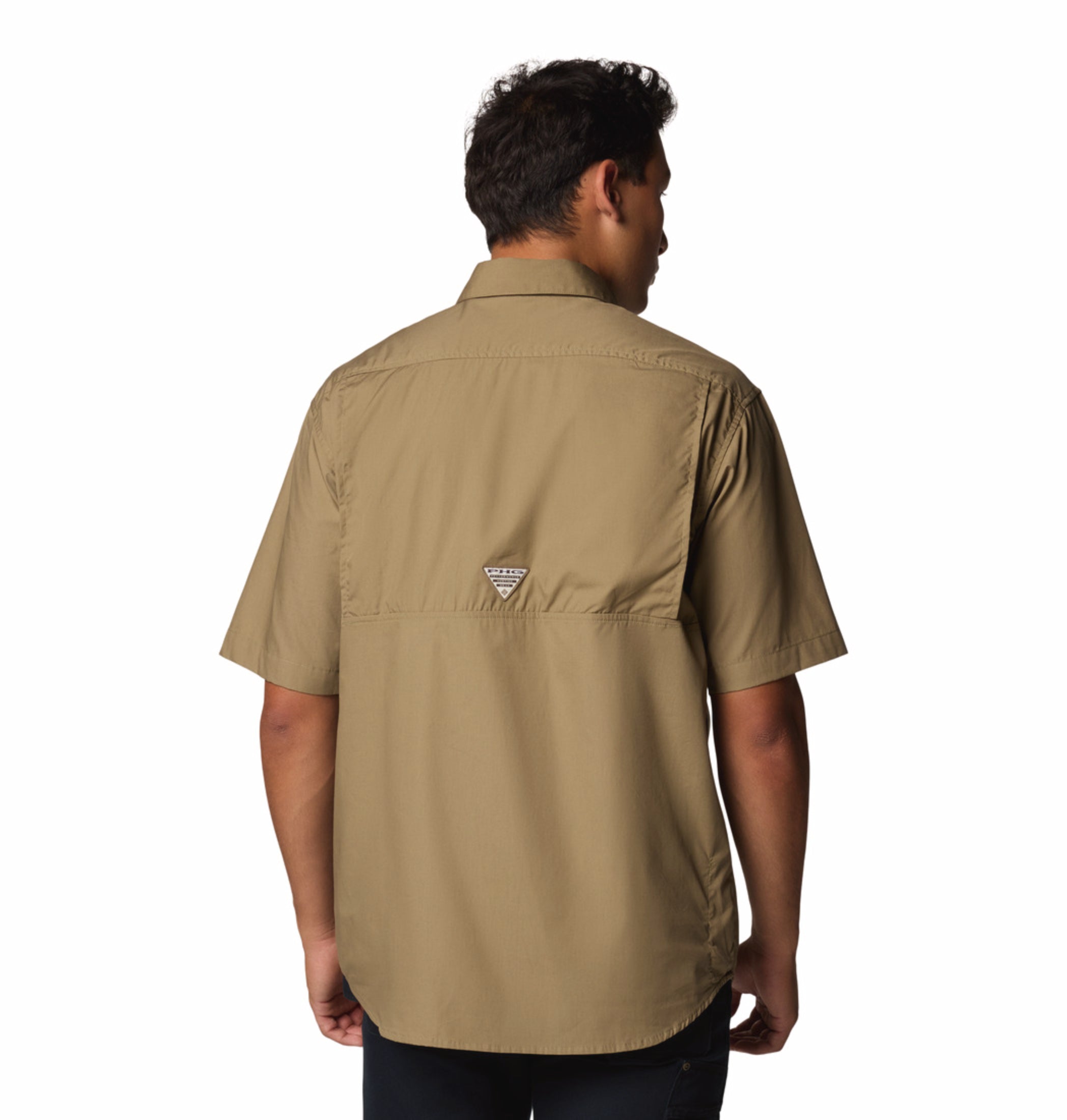 men brown sharptail short sleeve shirt