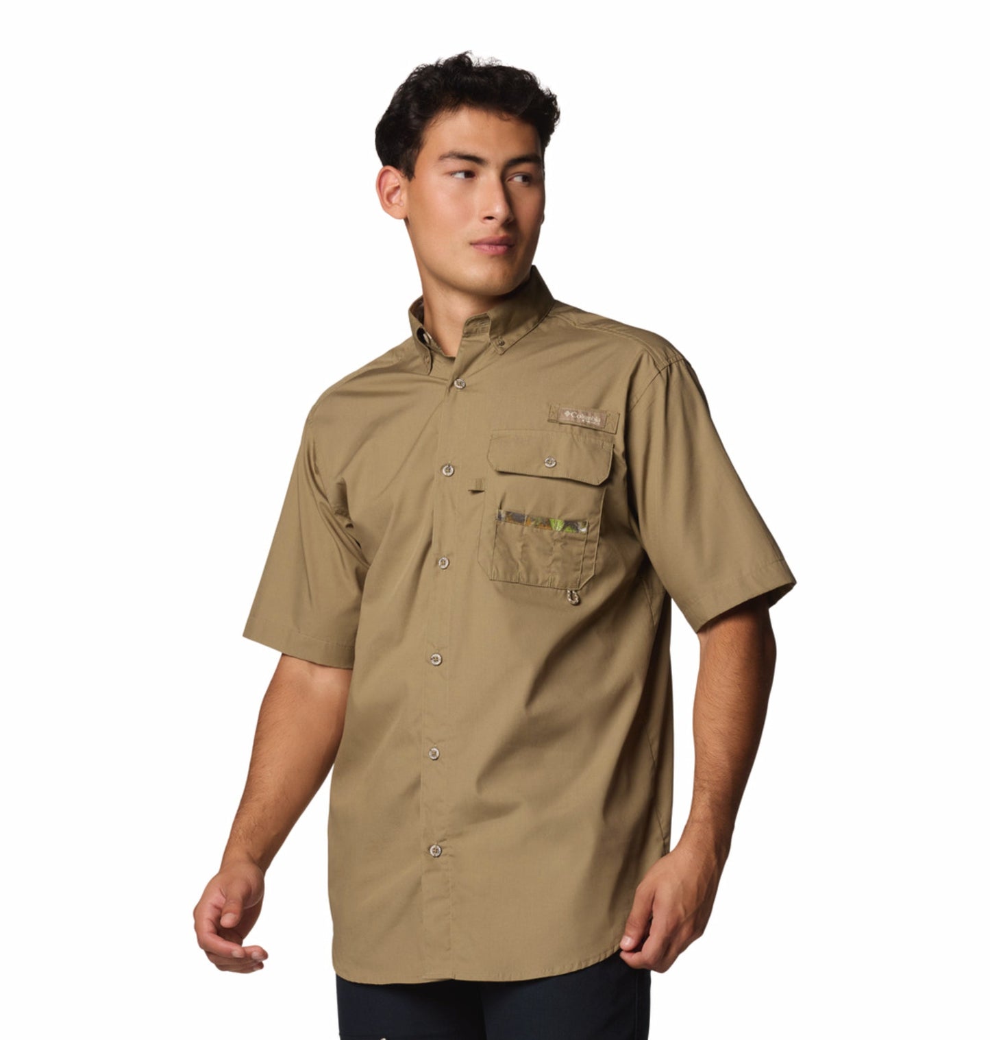 men brown sharptail short sleeve shirt