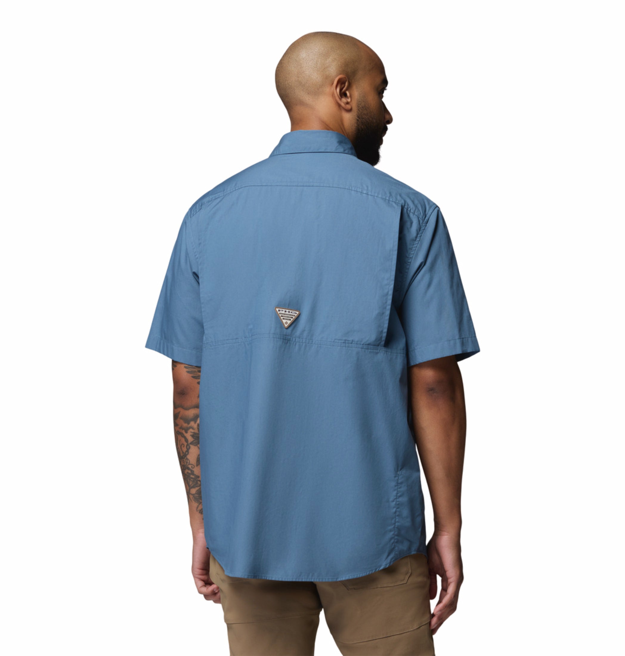 men blue sharptail short sleeve shirt