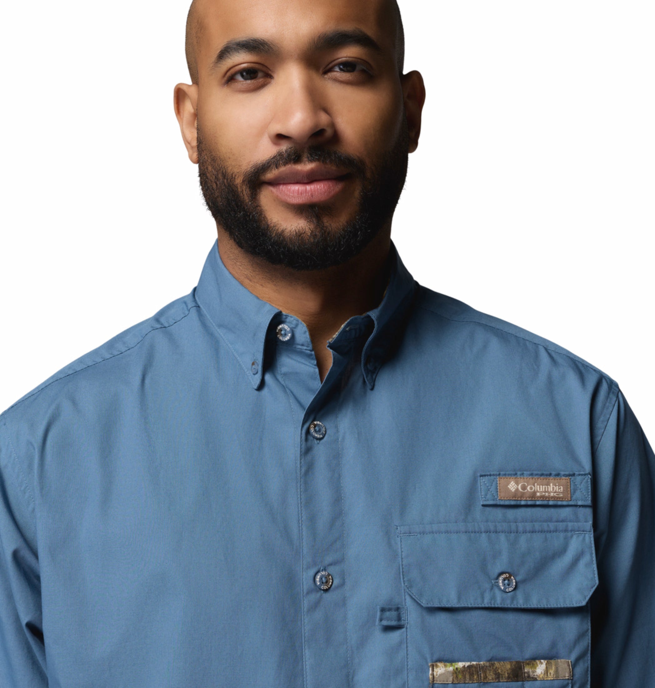 men blue sharptail short sleeve shirt