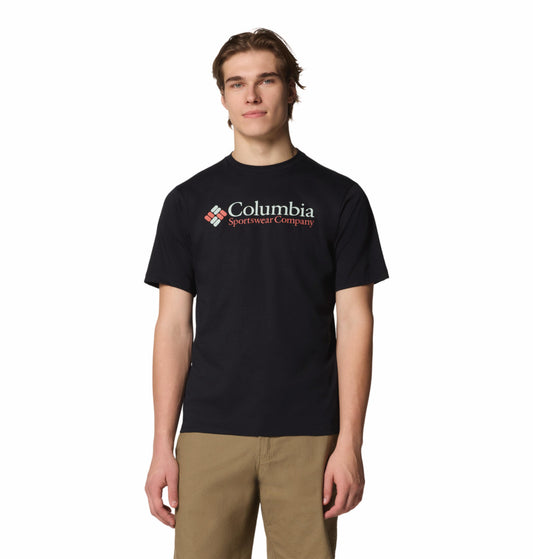 Columbia Mens Black CSC Basic Logo Short Sleeve Tshirt
