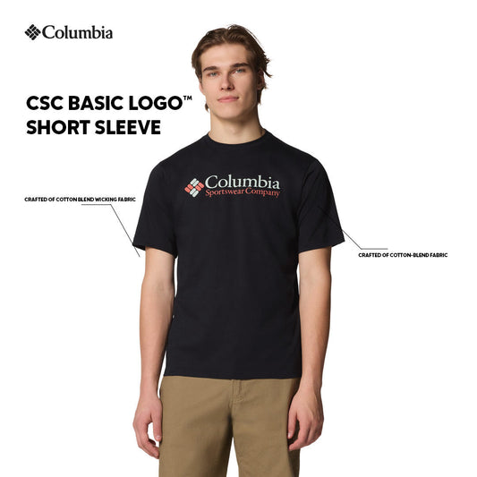 Columbia Mens Black CSC Basic Logo Short Sleeve Tshirt