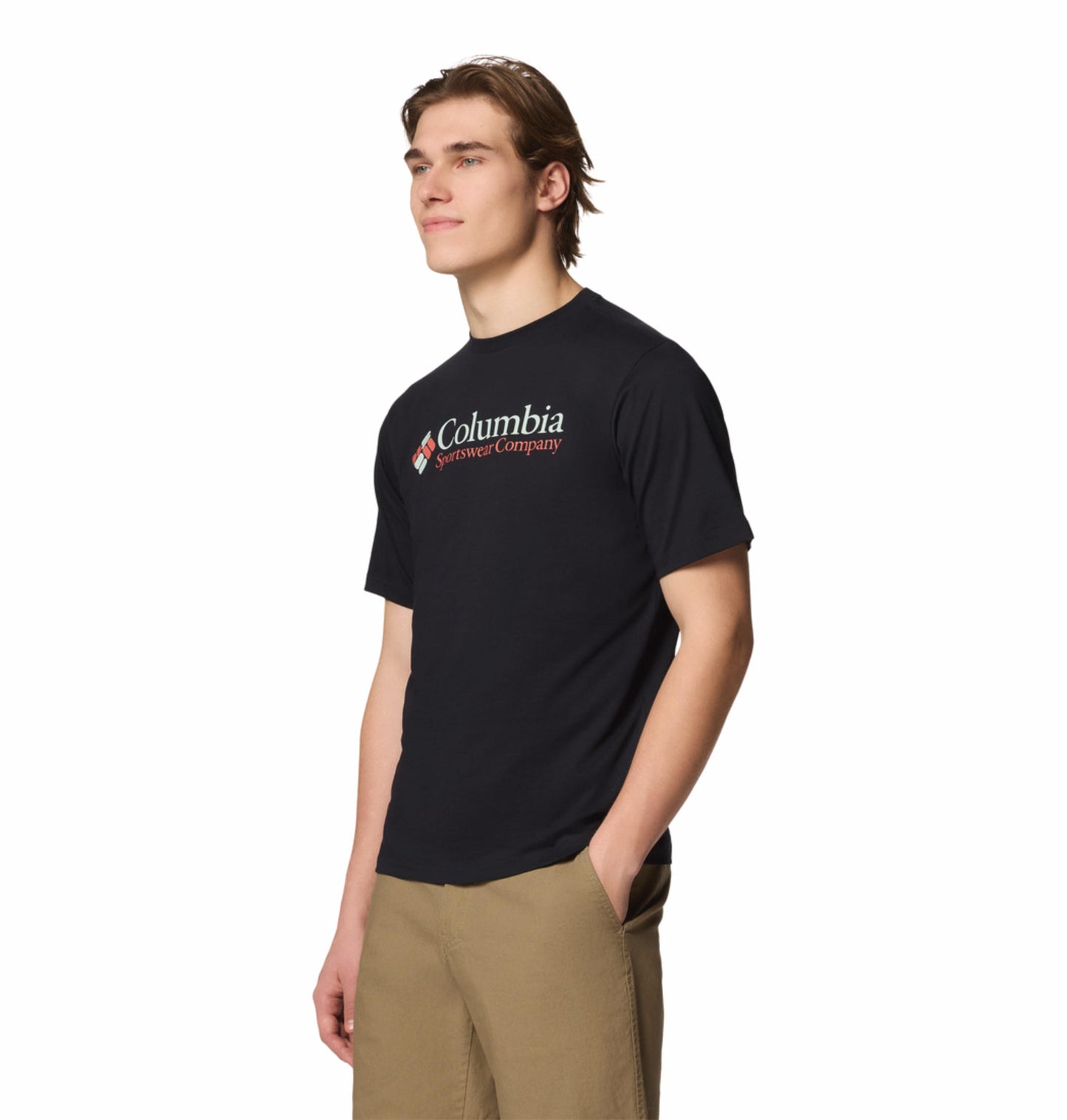 Columbia Mens Black CSC Basic Logo Short Sleeve Tshirt