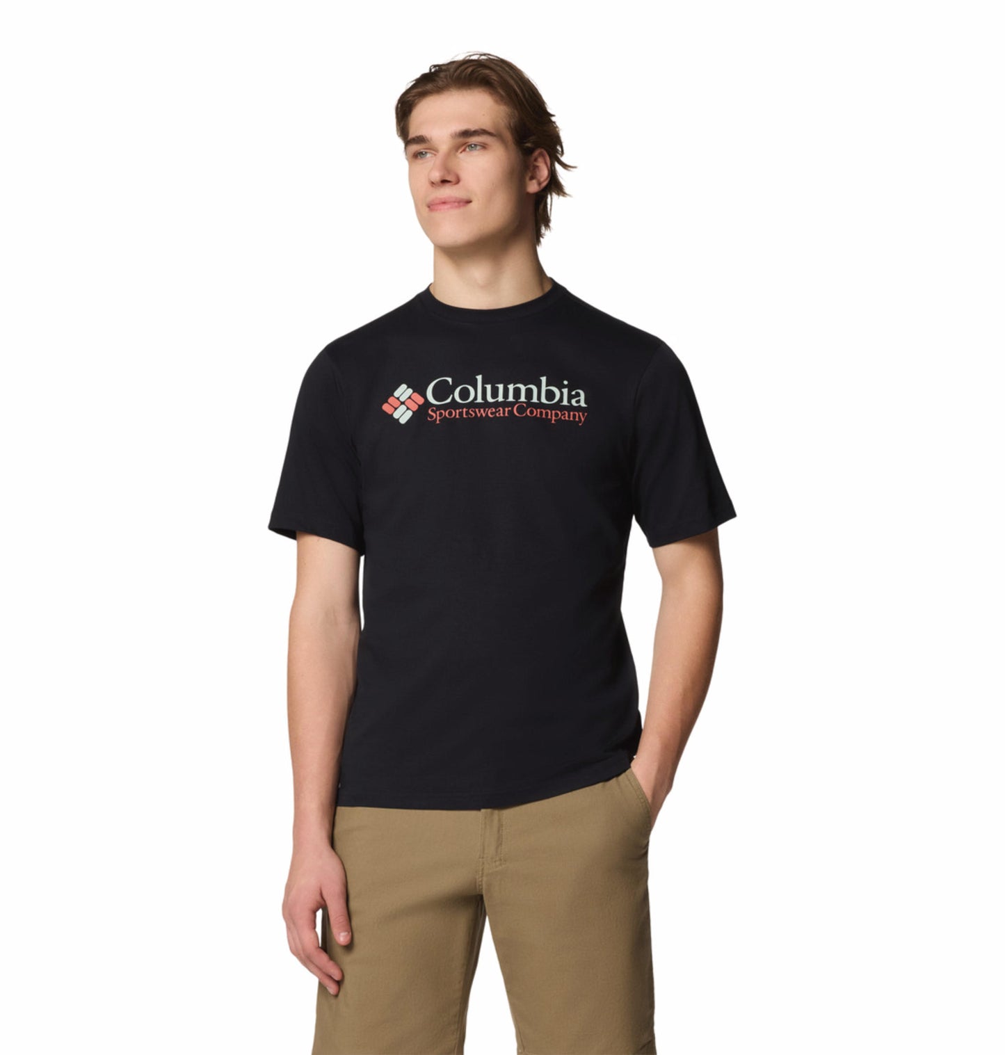 Columbia Mens Black CSC Basic Logo Short Sleeve Tshirt
