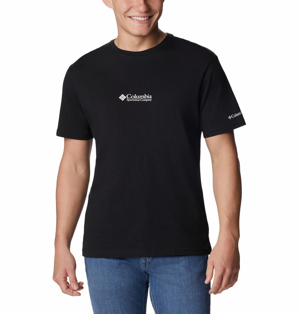 Columbia Mens Grey CSC Basic Logo Short Sleeve Tshirt