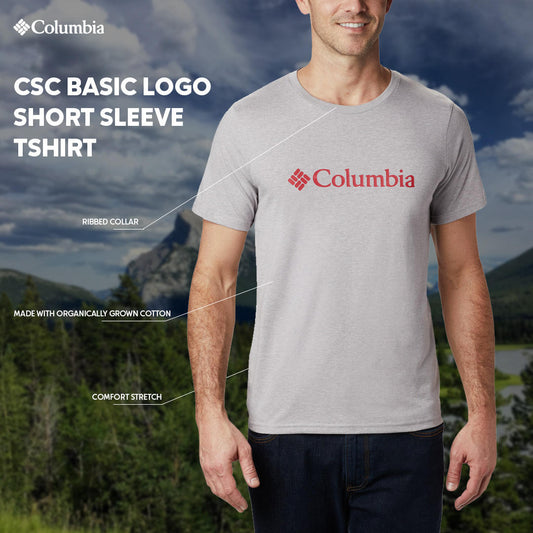 Columbia Mens Grey CSC Basic Logo Short Sleeve