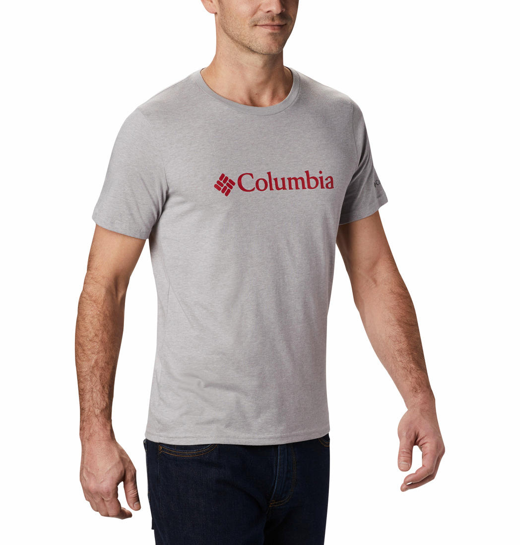 Columbia Mens Grey CSC Basic Logo Short Sleeve