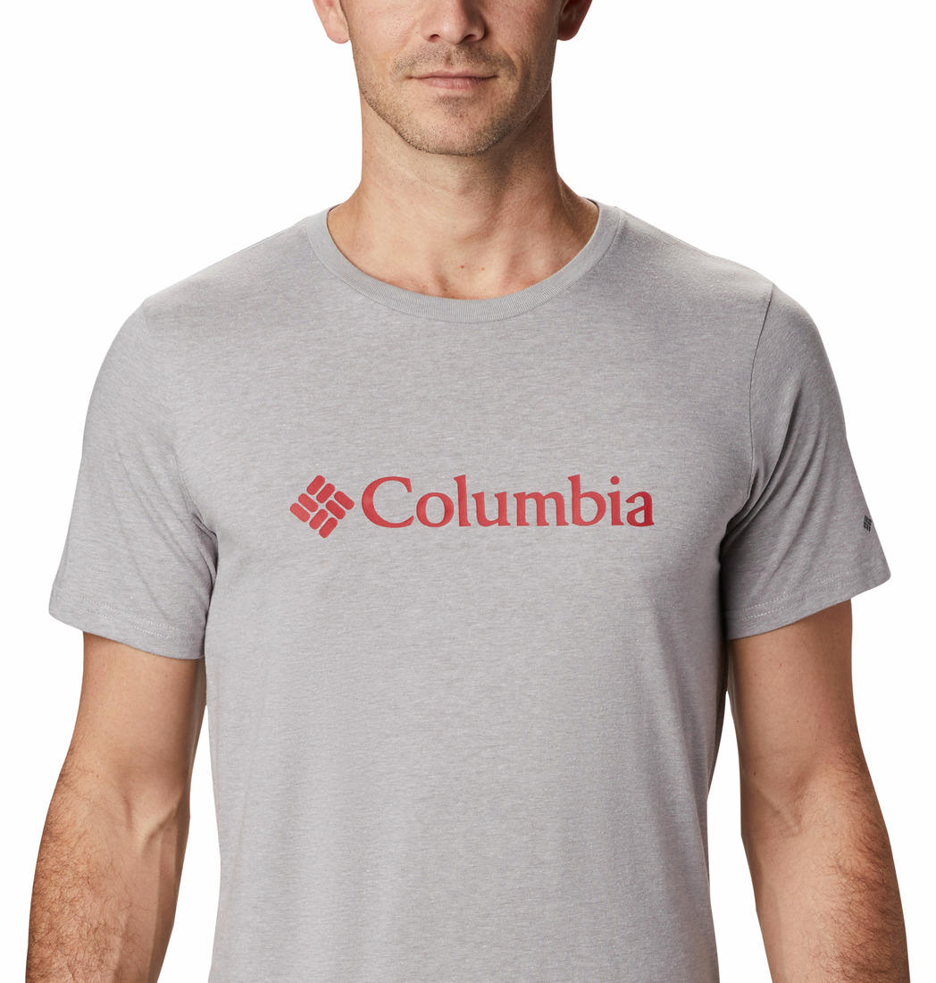Columbia Mens Grey CSC Basic Logo Short Sleeve