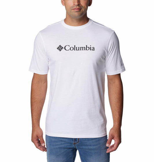 Columbia Mens White CSC Basic Logo Short Sleeve Tshirt