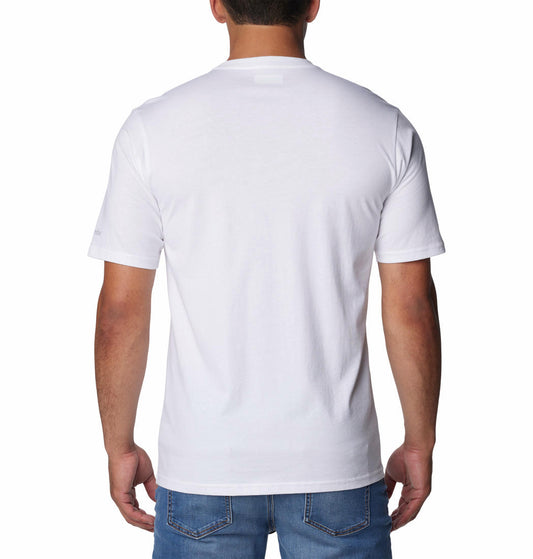 Columbia Mens White CSC Basic Logo Short Sleeve Tshirt