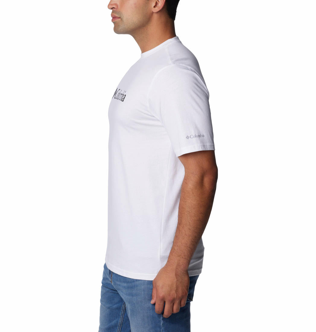 Columbia Mens White CSC Basic Logo Short Sleeve Tshirt
