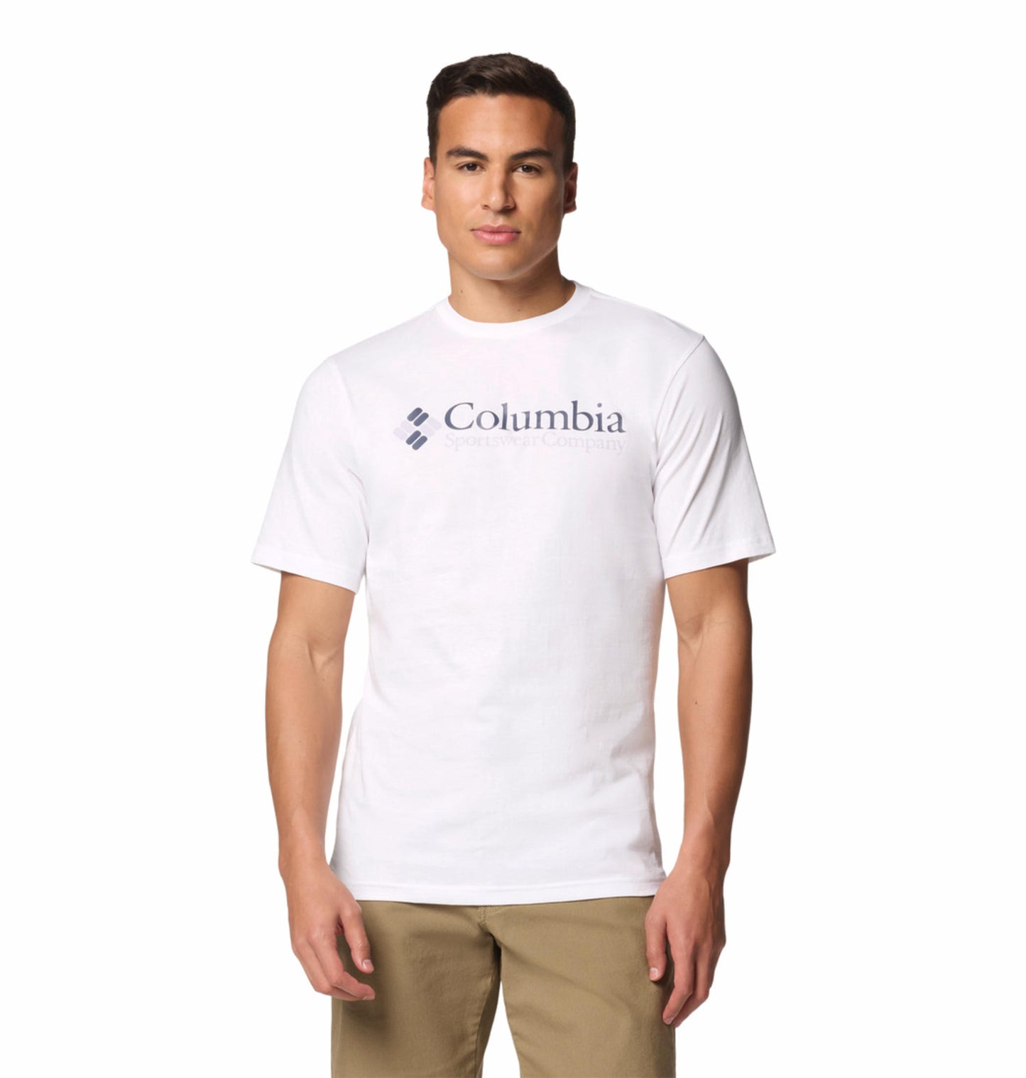 Columbia Mens White CSC Basic Logo Short Sleeve Tshirt