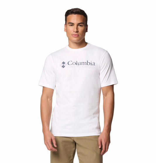 Columbia Mens White CSC Basic Logo Short Sleeve Tshirt
