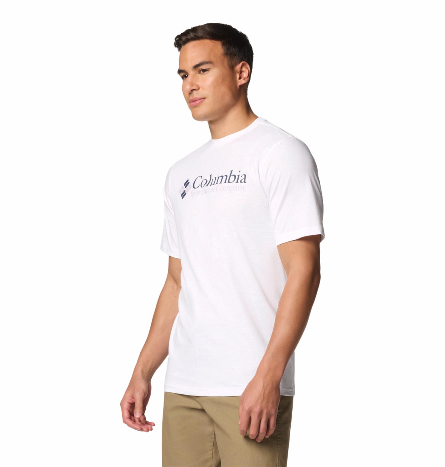 Columbia Mens White CSC Basic Logo Short Sleeve Tshirt