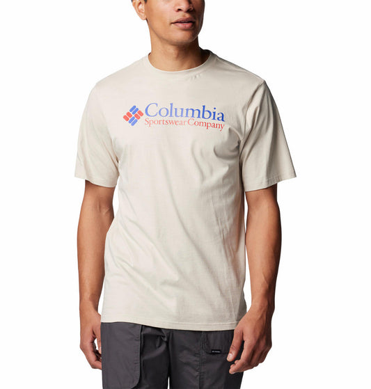 Columbia Mens Brown CSC Basic Logo Short Sleeve Tshirt