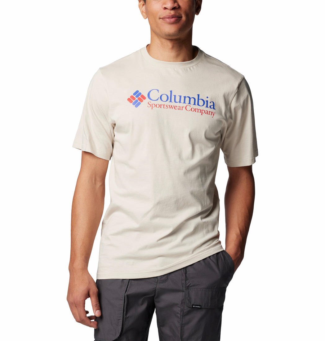 Columbia Mens Brown CSC Basic Logo Short Sleeve Tshirt