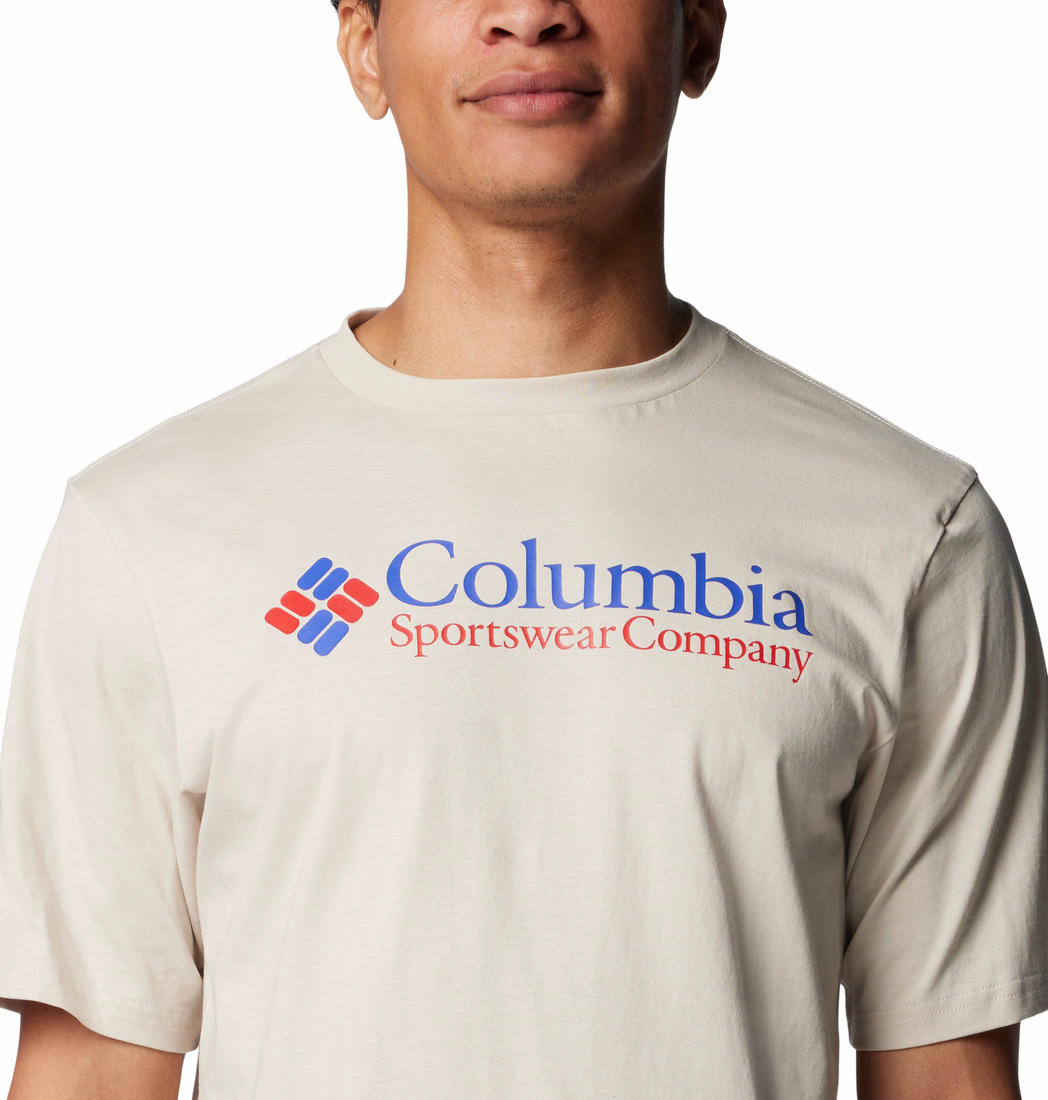 Columbia Mens Brown CSC Basic Logo Short Sleeve Tshirt