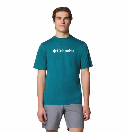 Columbia Mens Teal CSC Basic Logo Short Sleeve Tshirt