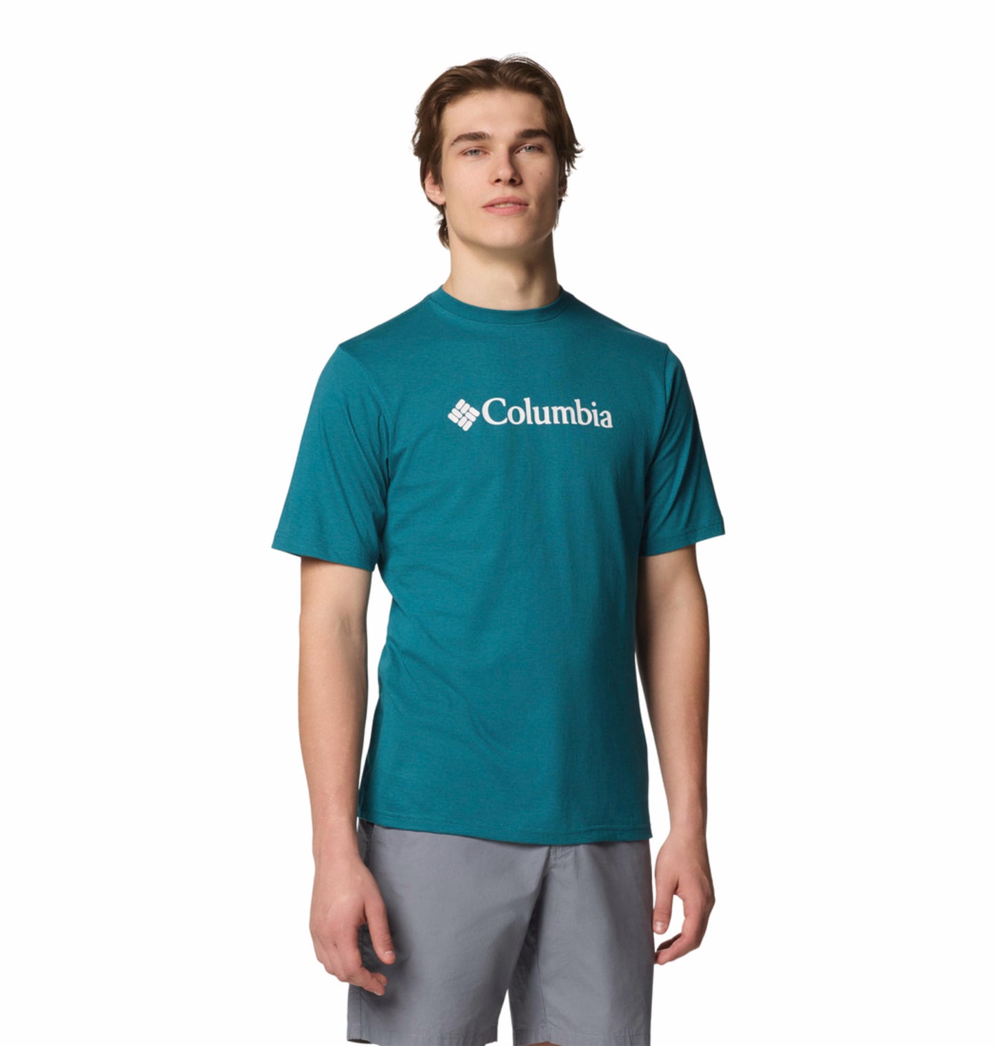 Columbia Mens Teal CSC Basic Logo Short Sleeve Tshirt