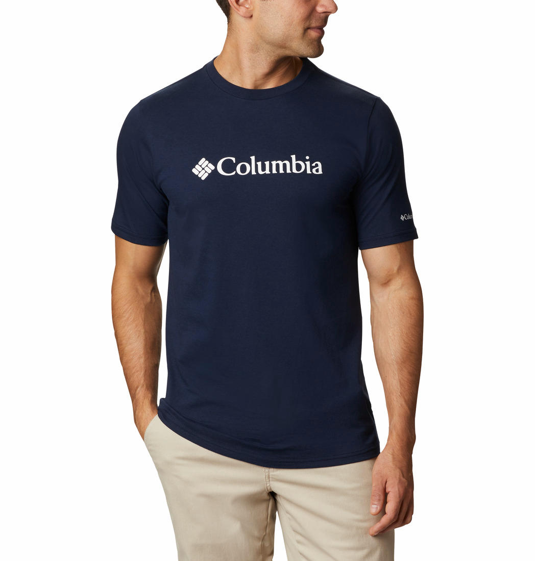Columbia Mens Blue CSC Basic Logo Short Sleeve