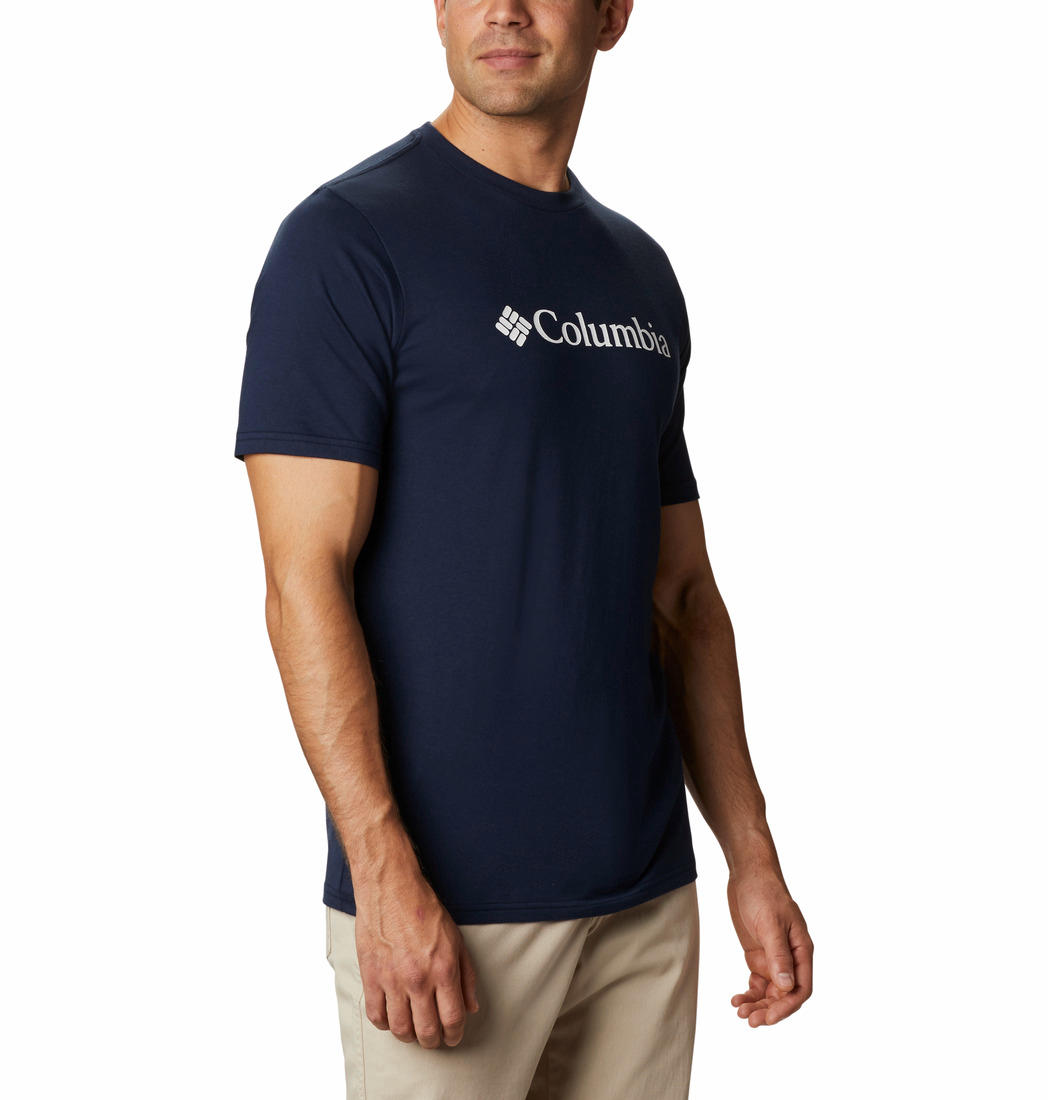 Columbia Mens Blue CSC Basic Logo Short Sleeve