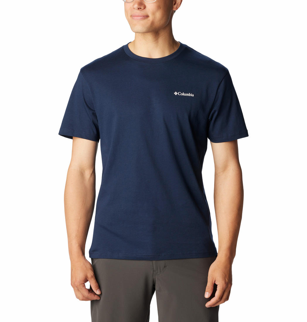 Columbia Men Navy Blue CSC Basic Logo Short Sleeve T-Shirt