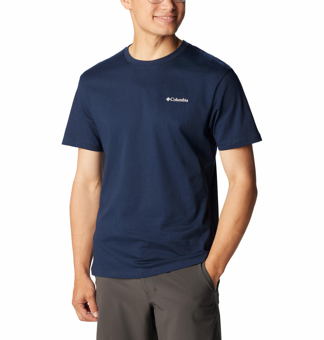Columbia Men Navy Blue CSC Basic Logo Short Sleeve T-Shirt