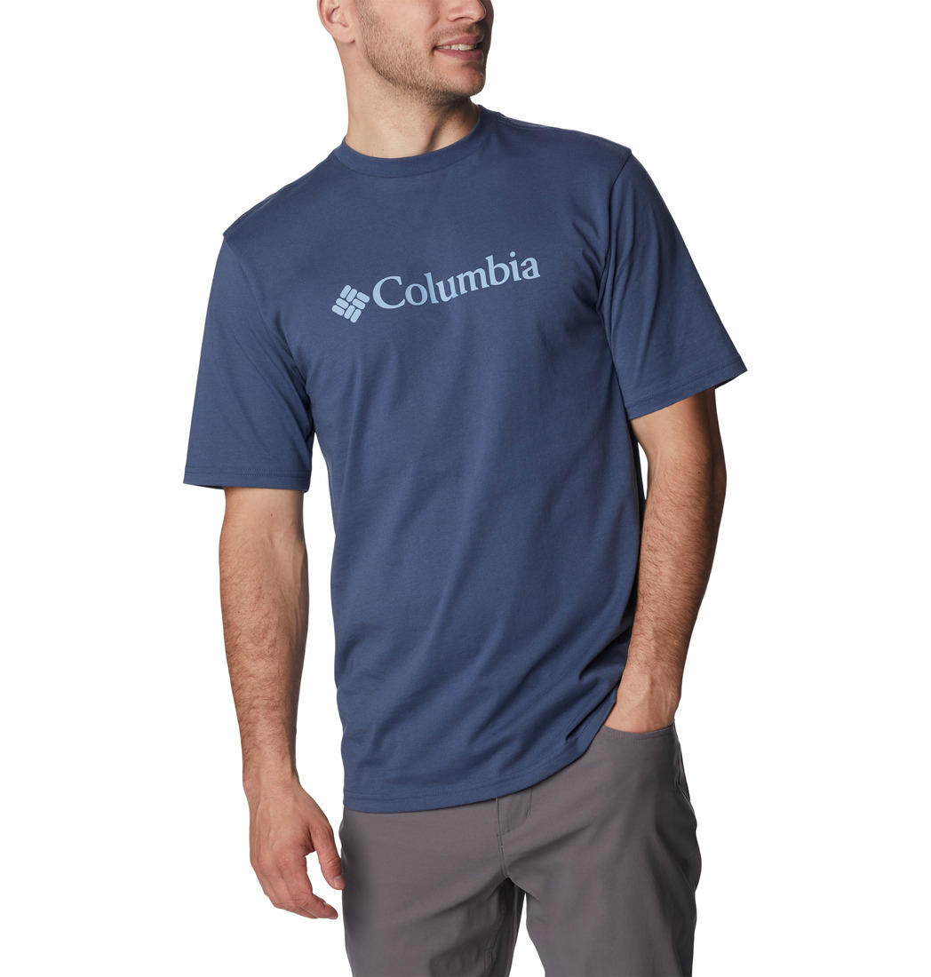 Columbia Men Navy Blue CSC Basic Logo Short Sleeve T-Shirt