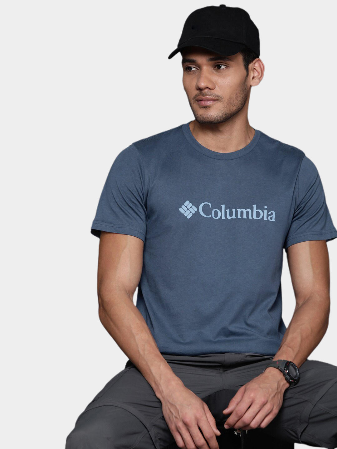 Columbia Men Navy Blue CSC Basic Logo Short Sleeve T-Shirt