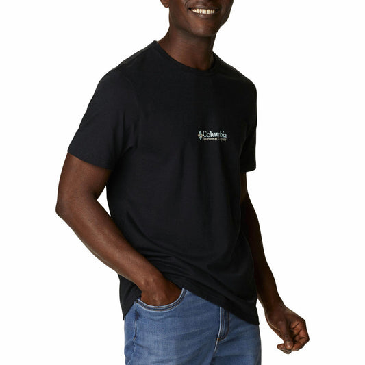 Columbia Men Black CSC Basic Logo Short Sleeve T-Shirt