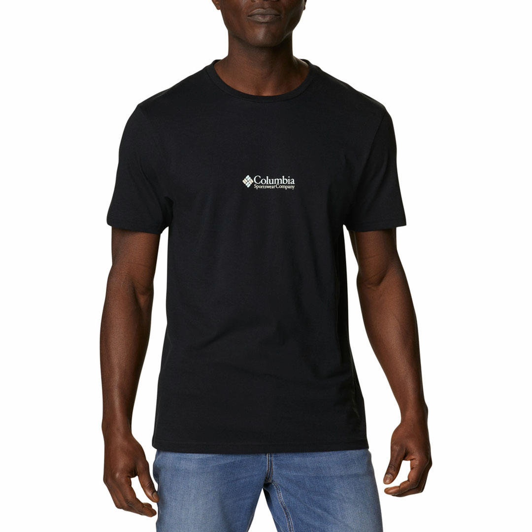 Columbia Men Black CSC Basic Logo Short Sleeve T-Shirt