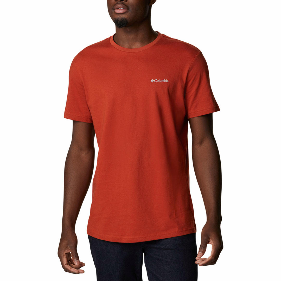 Columbia Men Orange CSC Basic Logo Short Sleeve T-Shirt