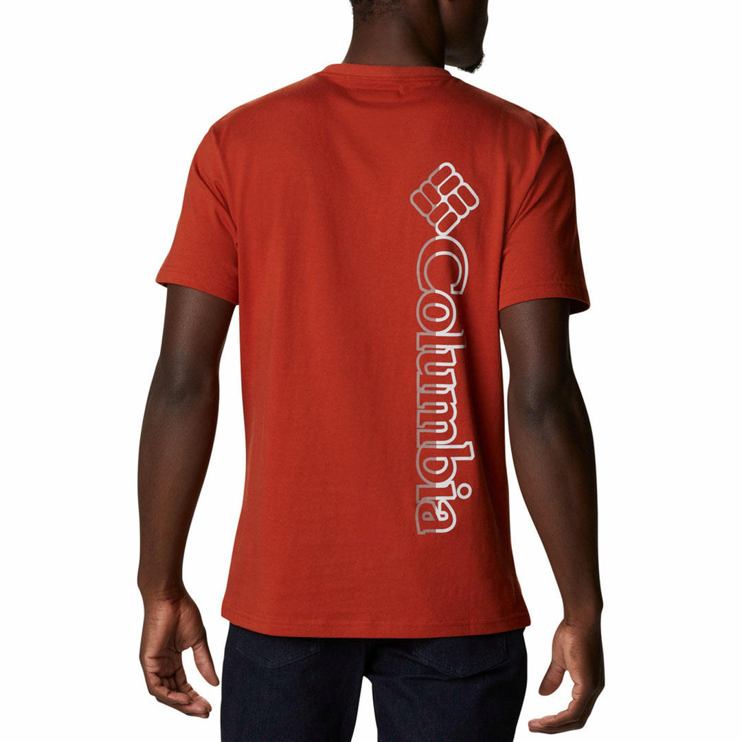 Columbia Men Orange CSC Basic Logo Short Sleeve T-Shirt