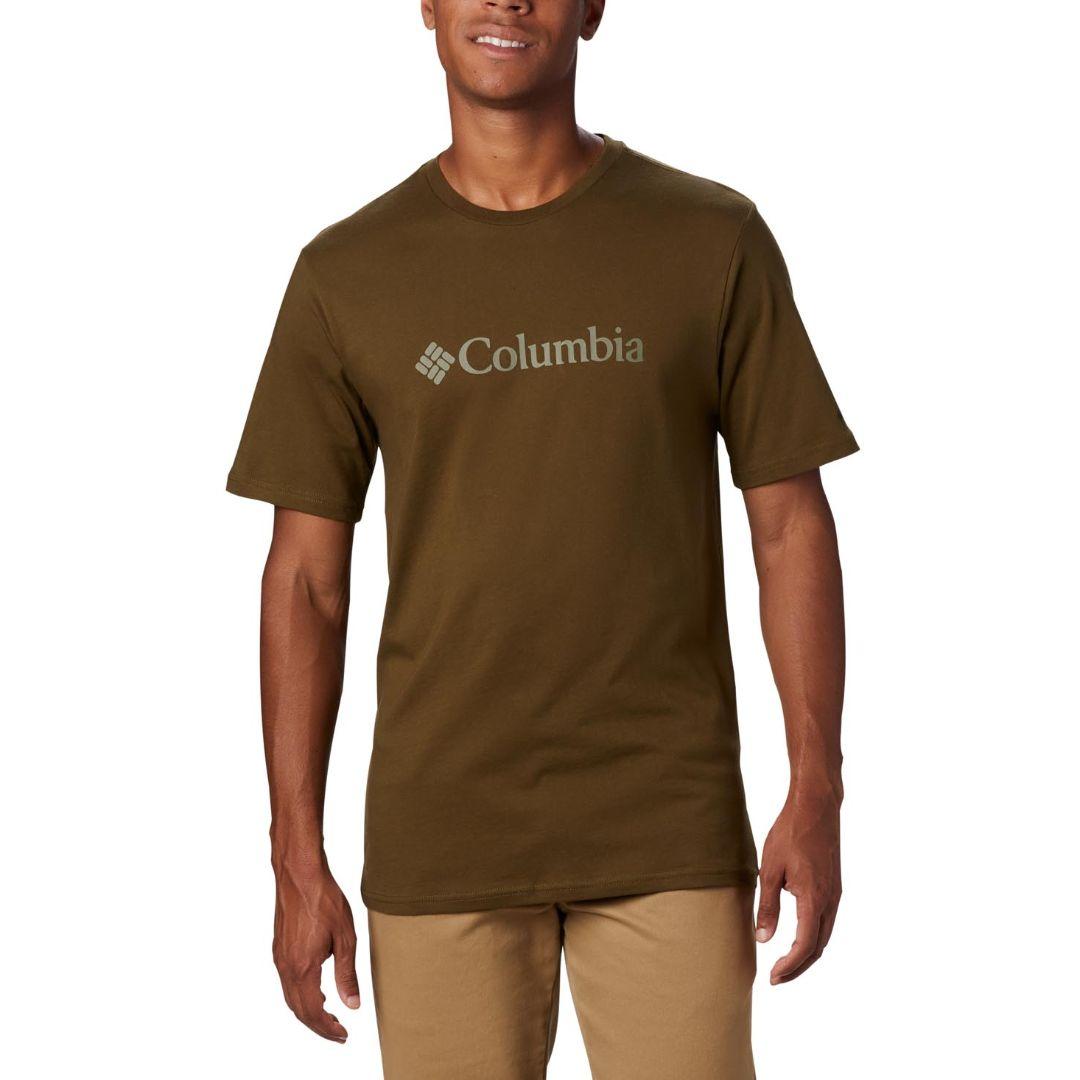 Columbia Men Olive CSC Basic Logo Short Sleeve T-Shirt