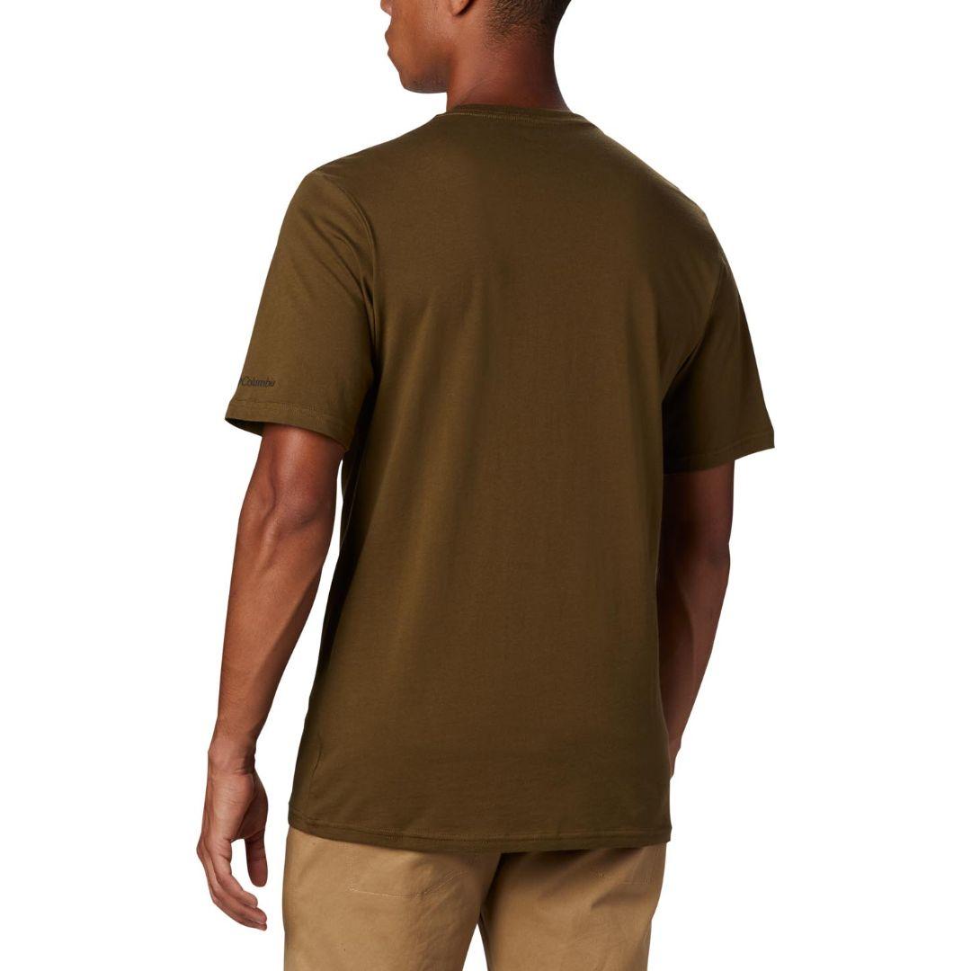 Columbia Men Olive CSC Basic Logo Short Sleeve T-Shirt