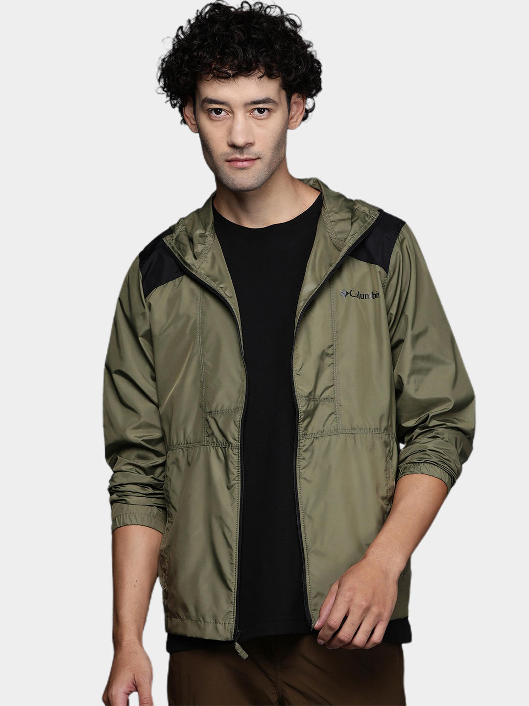 Columbia Men Green Flashback Windbreaker Rain Jacket