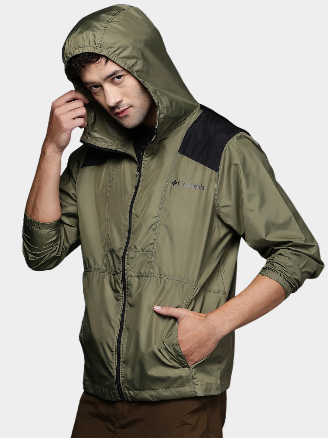 Columbia Men Green Flashback Windbreaker Rain Jacket