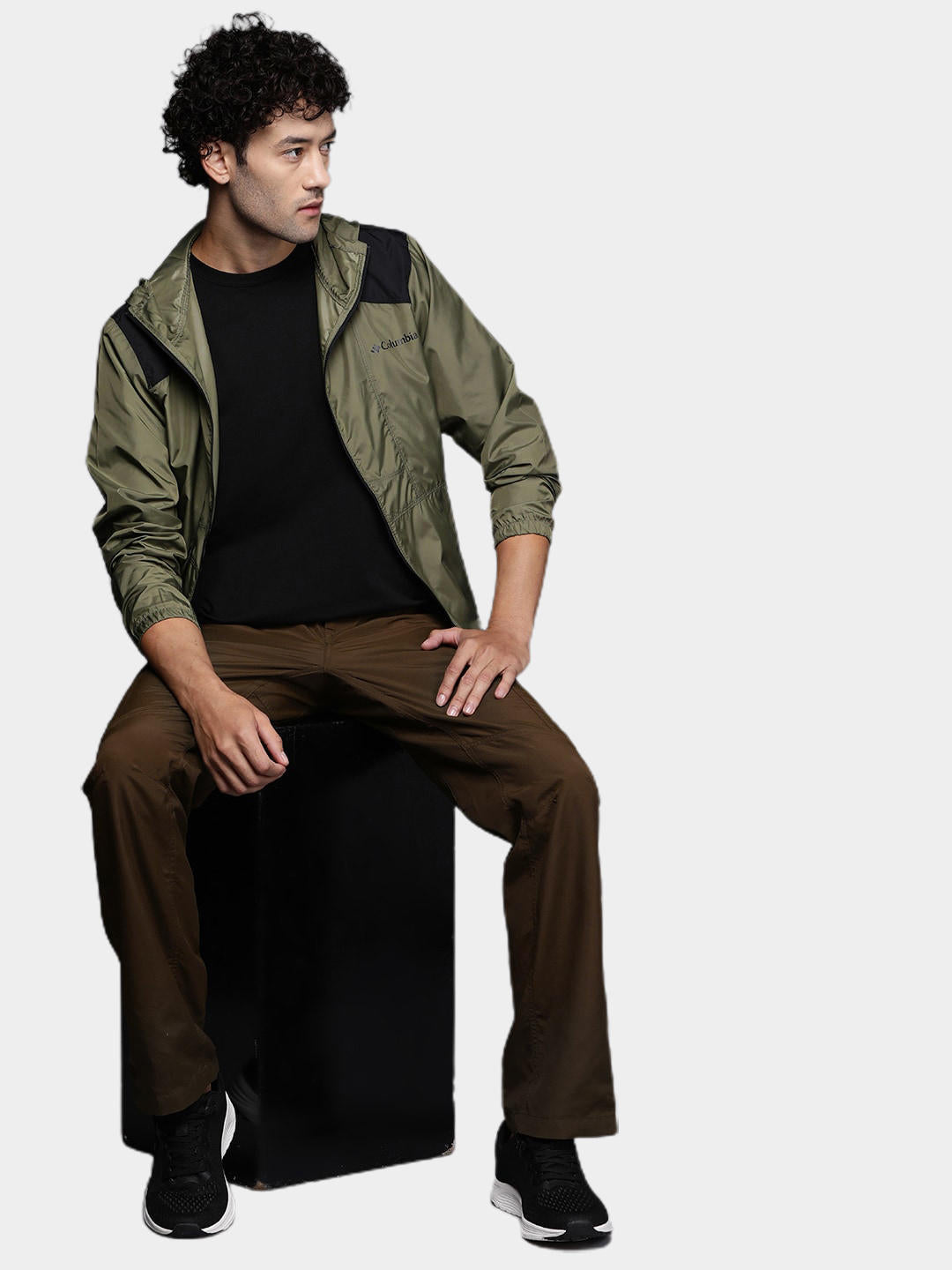 Columbia Men Green Flashback Windbreaker Rain Jacket