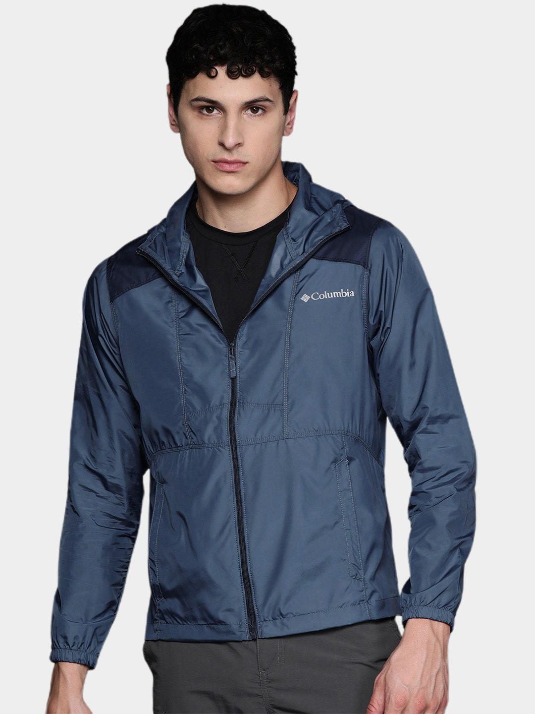 Columbia Men Navy Blue Flashback Windbreaker Rain Jacket