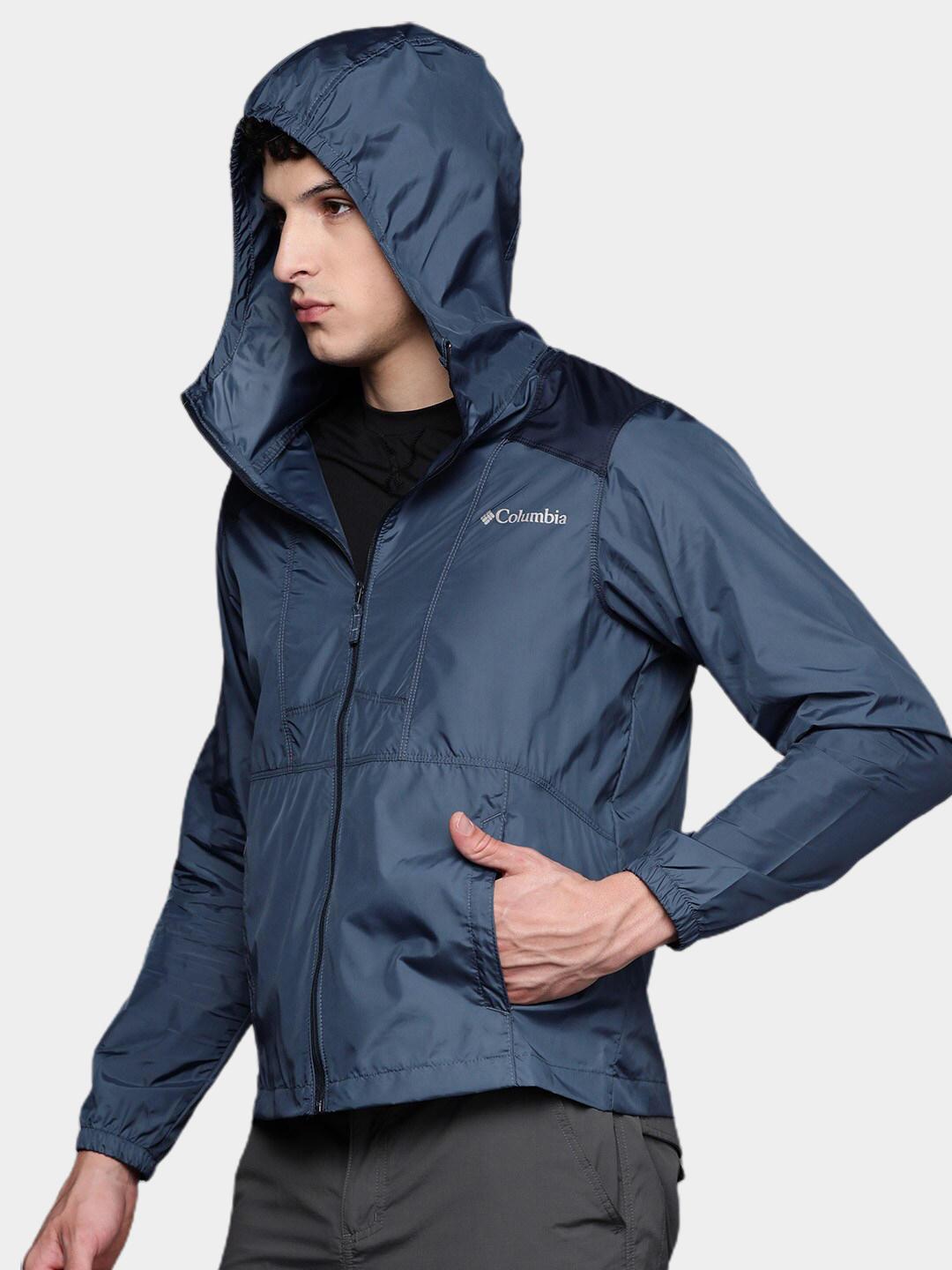 Columbia Men Navy Blue Flashback Windbreaker Rain Jacket