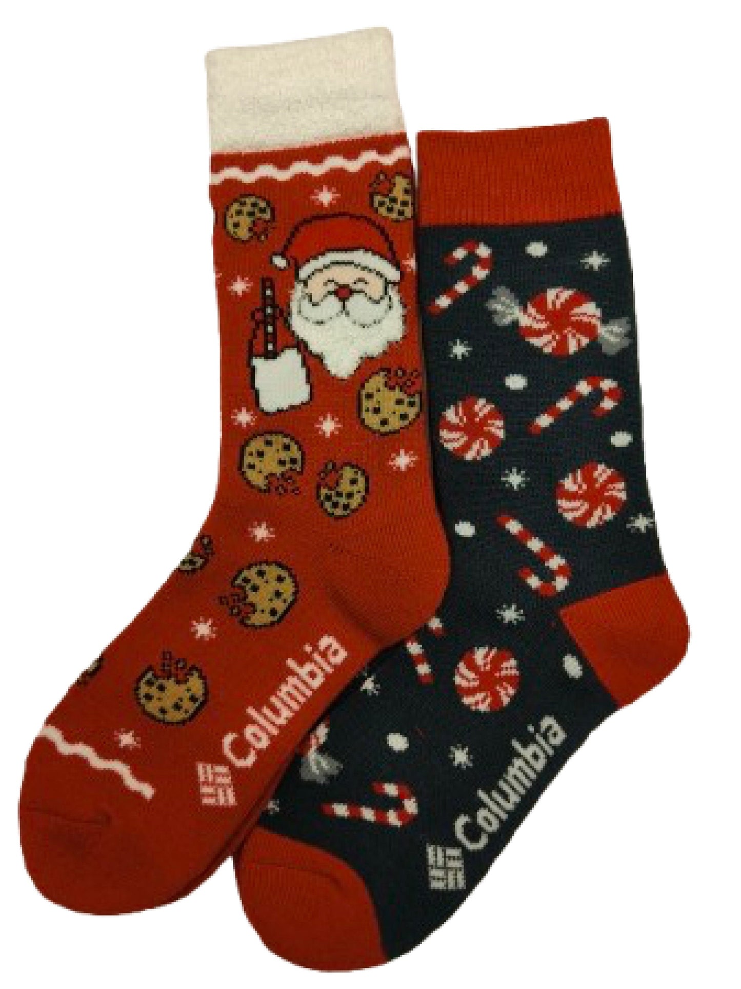 Columbia Women Multi Santas Sweets Medium Weight Thermal Socks - Pack of 2