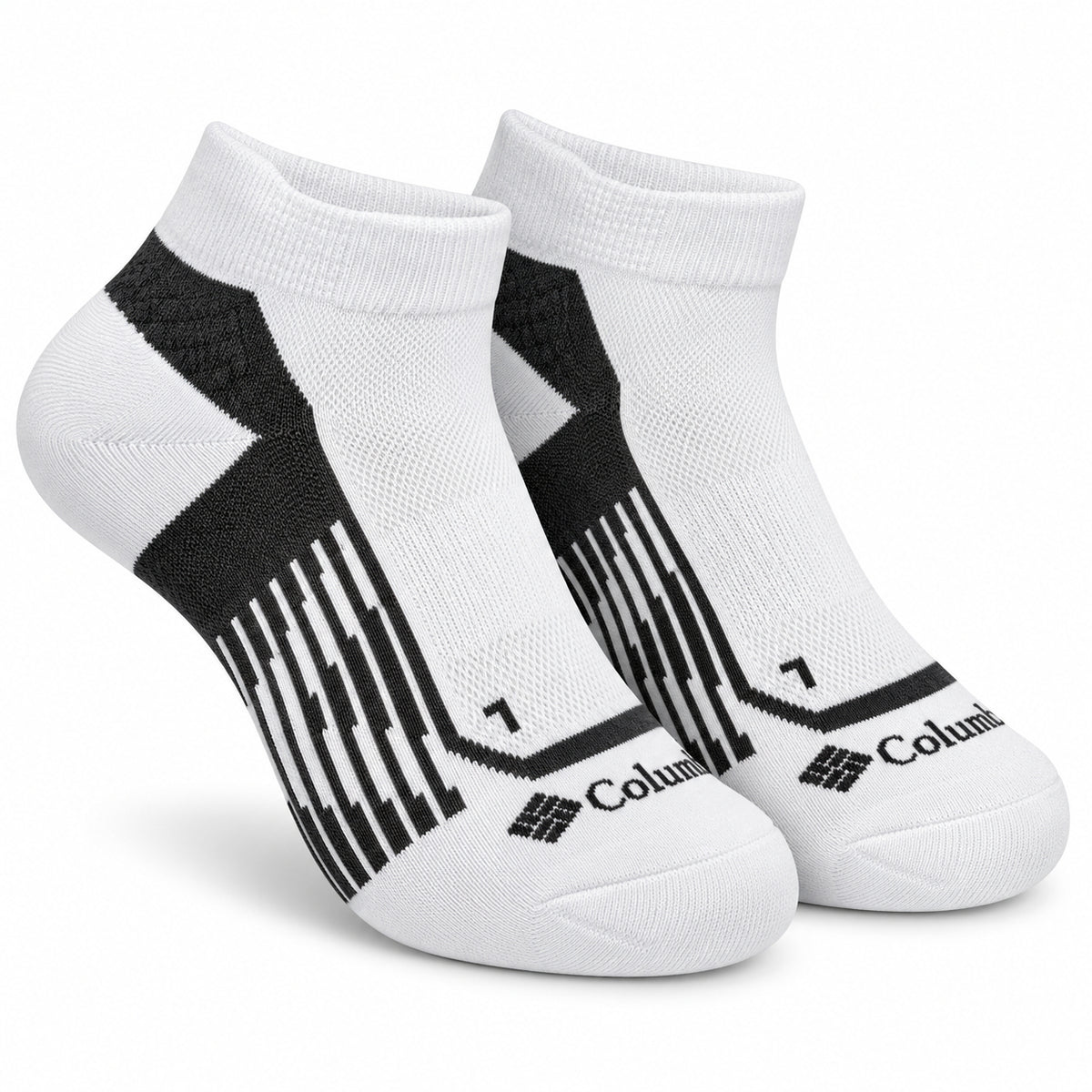 Columbia Unisex White Low Cut Running Socks (Non Returnable)