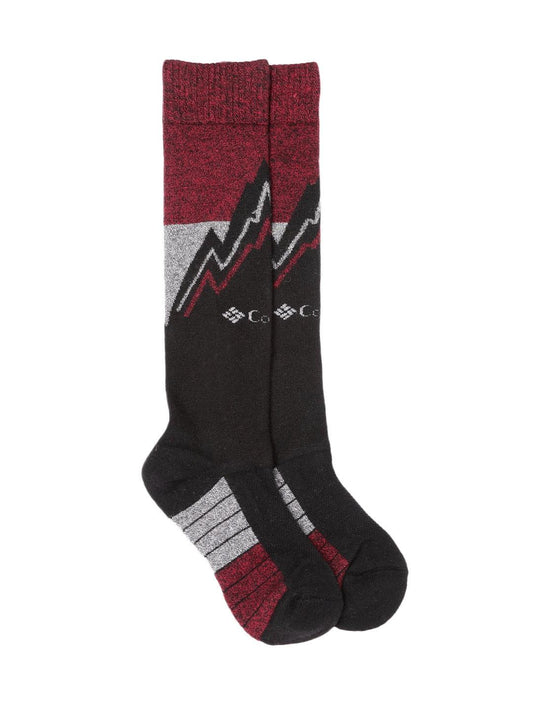 Columbia Unisex Black SOCKS UX 1P SKI OTC/MEDIUM (1 Pair) (Non Returnable)