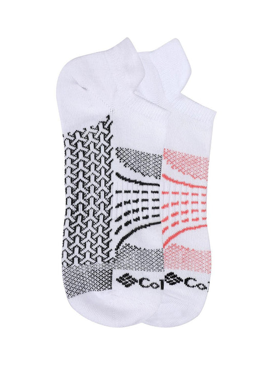 Columbia Men White SOCKS MN 2P NOSHO-ACTV-MAPPED (1 Pair)