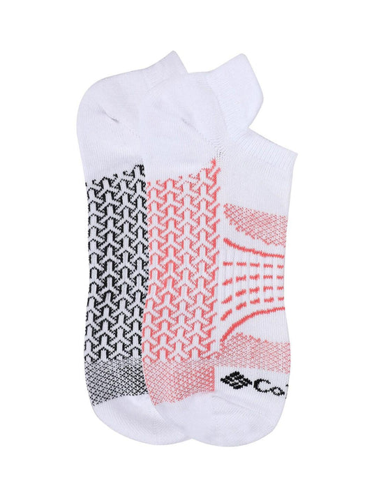 Columbia Men White SOCKS MN 2P NOSHO-ACTV-MAPPED (1 Pair)