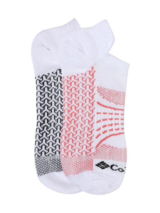 Columbia Women White SOCKS WM 2P NOSHO-ACTV-MAPPED (2 Pairs)
